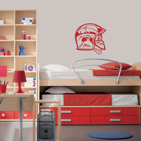 Exemple de stickers muraux: Casque de Pompier